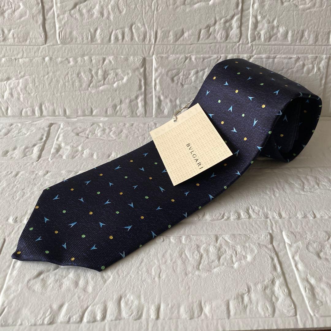 【注　専用です】ブルガリ　ネクタイ　紺色 新品　未使用　タグ付き　プレゼント