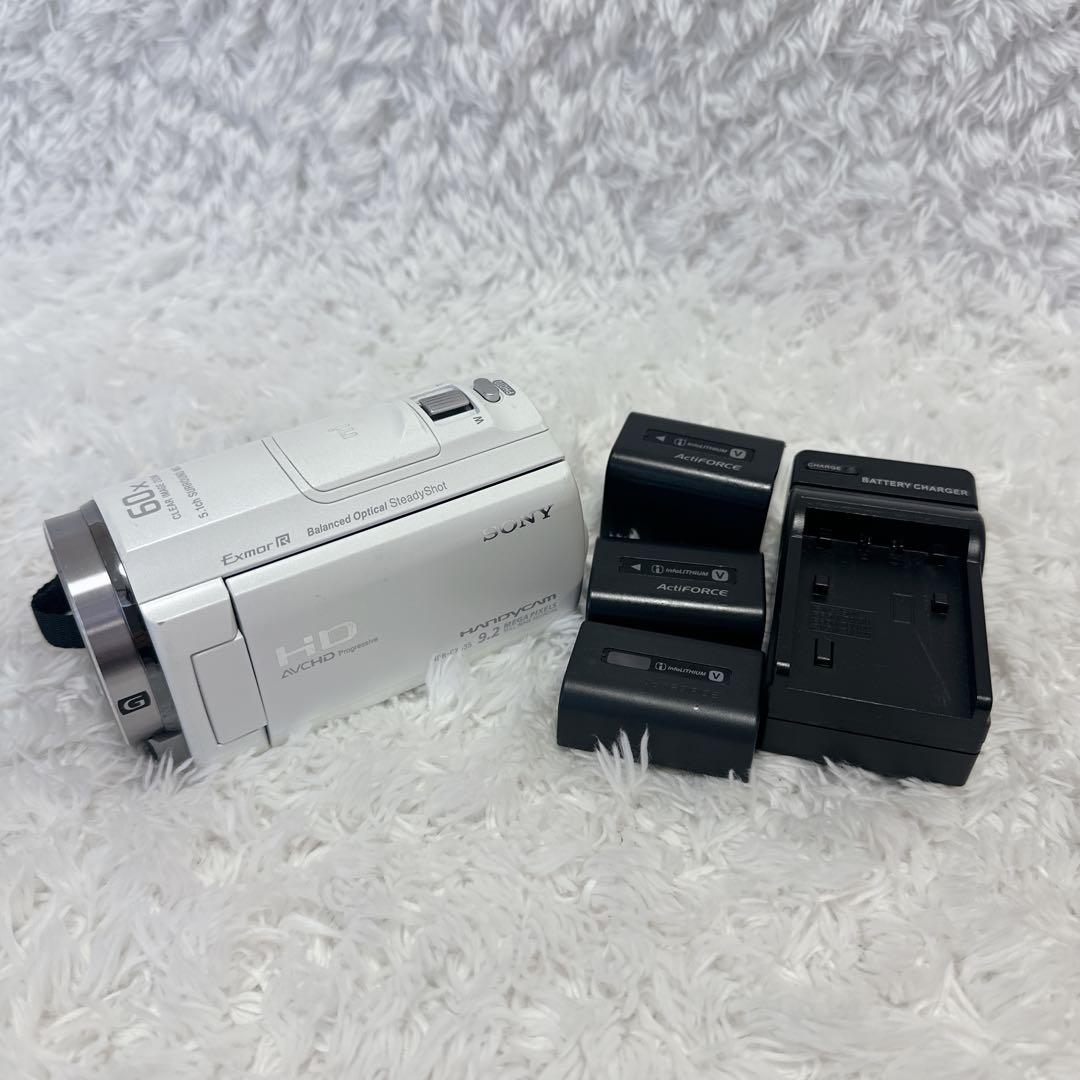 SONY HDR-CX535 バッテリー×3 バッテリーチャージャー　白