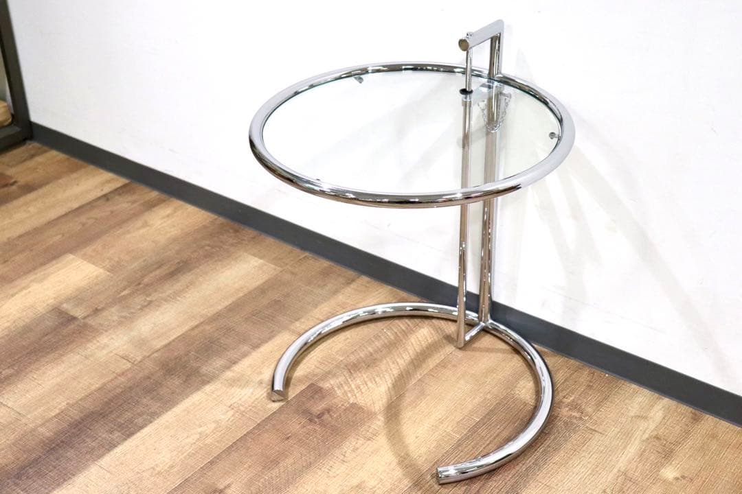 GMGS275○ガラステーブル サイドーテーブル コーヒーテーブル 高さ調整可能