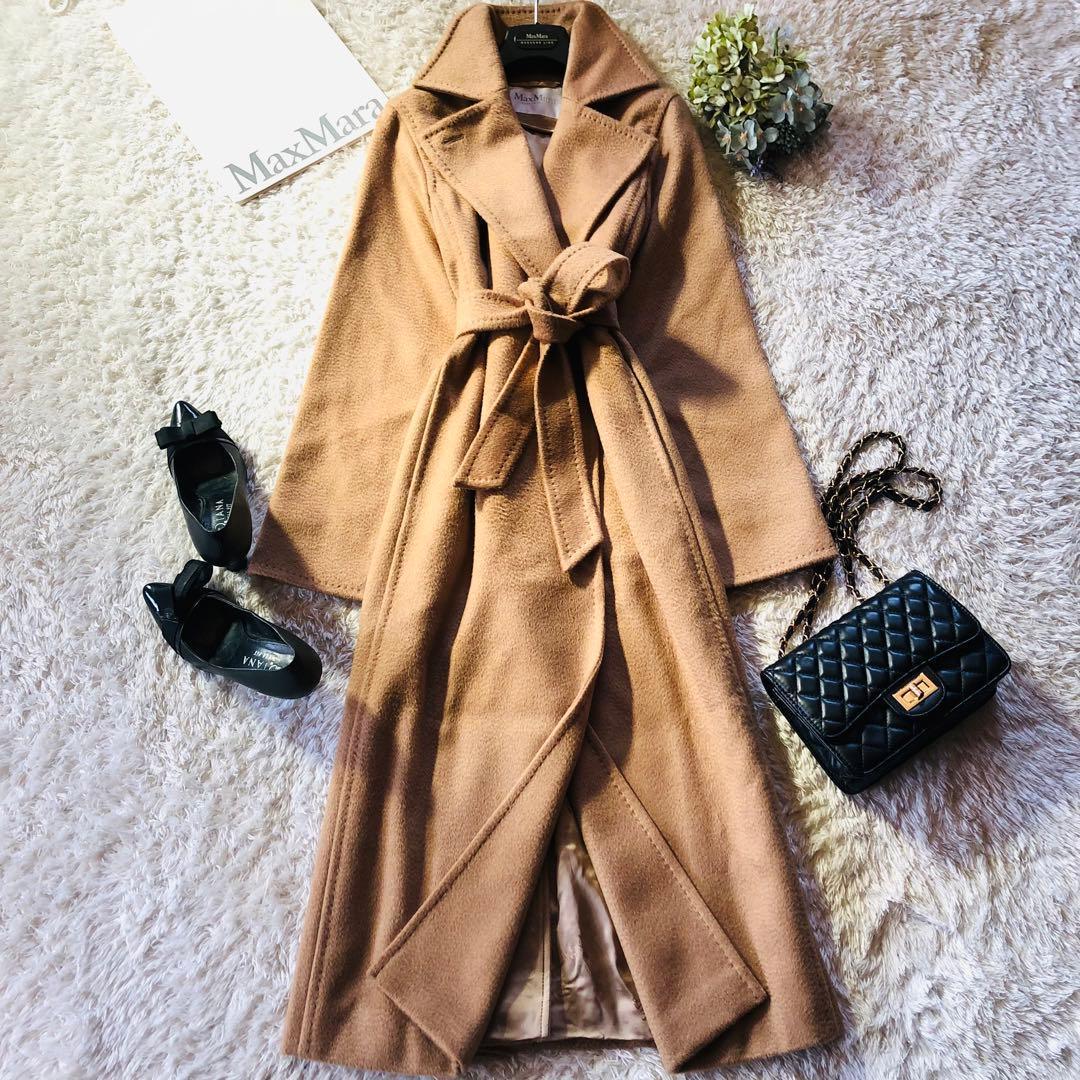 希少42✨現行モデル 美品 マックスマーラ マニュエラコート キャメル100%