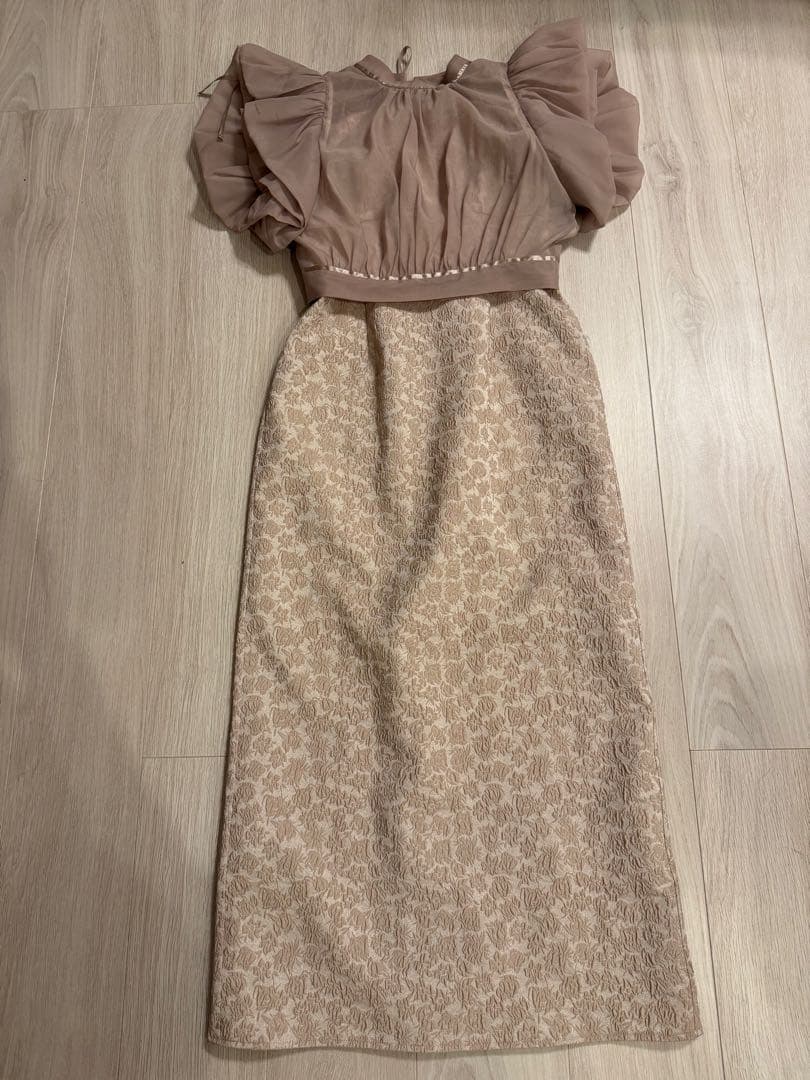 SNIDEL ボレロセットジャガードドレス　1
