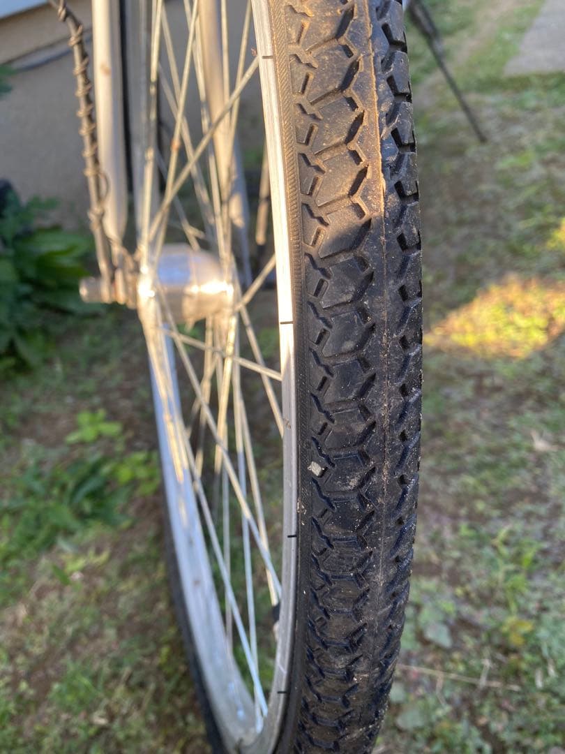 シティサイクル グレー バスケット付き