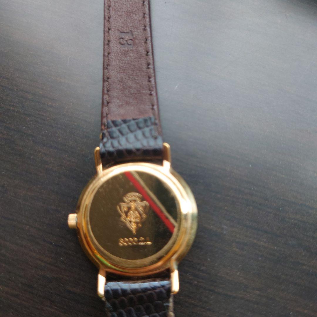 GUCCI アナログ腕時計 ゴールド ブラウン