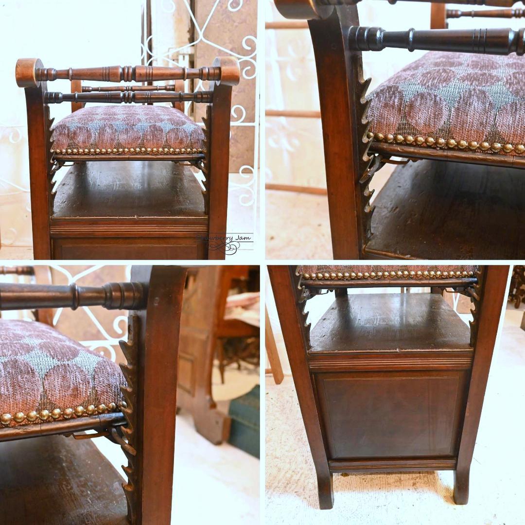 L3705-207 英国アンティーク ベンチ スツール ピアノスツール 収納