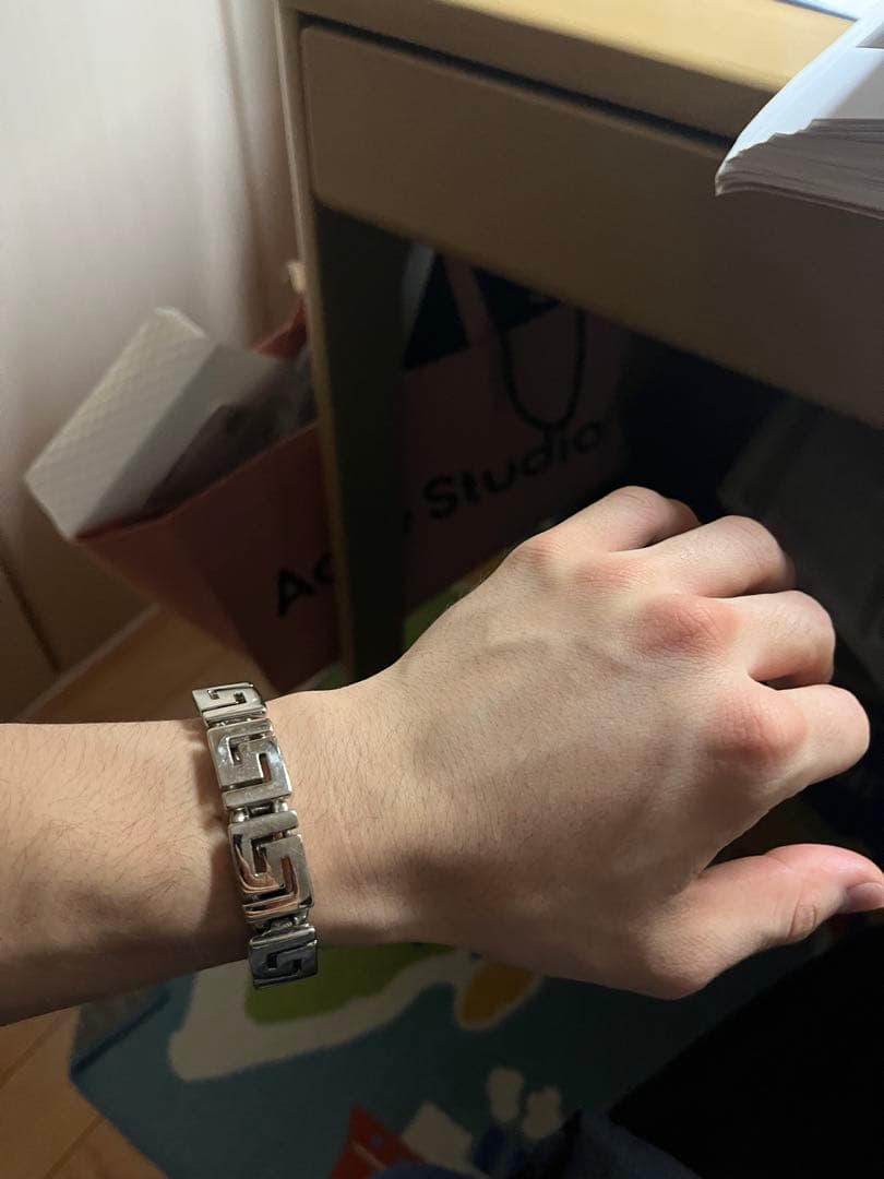 VERSACE ヴェルサーチ ギリシャ風デザイン ブレスレット シルバー