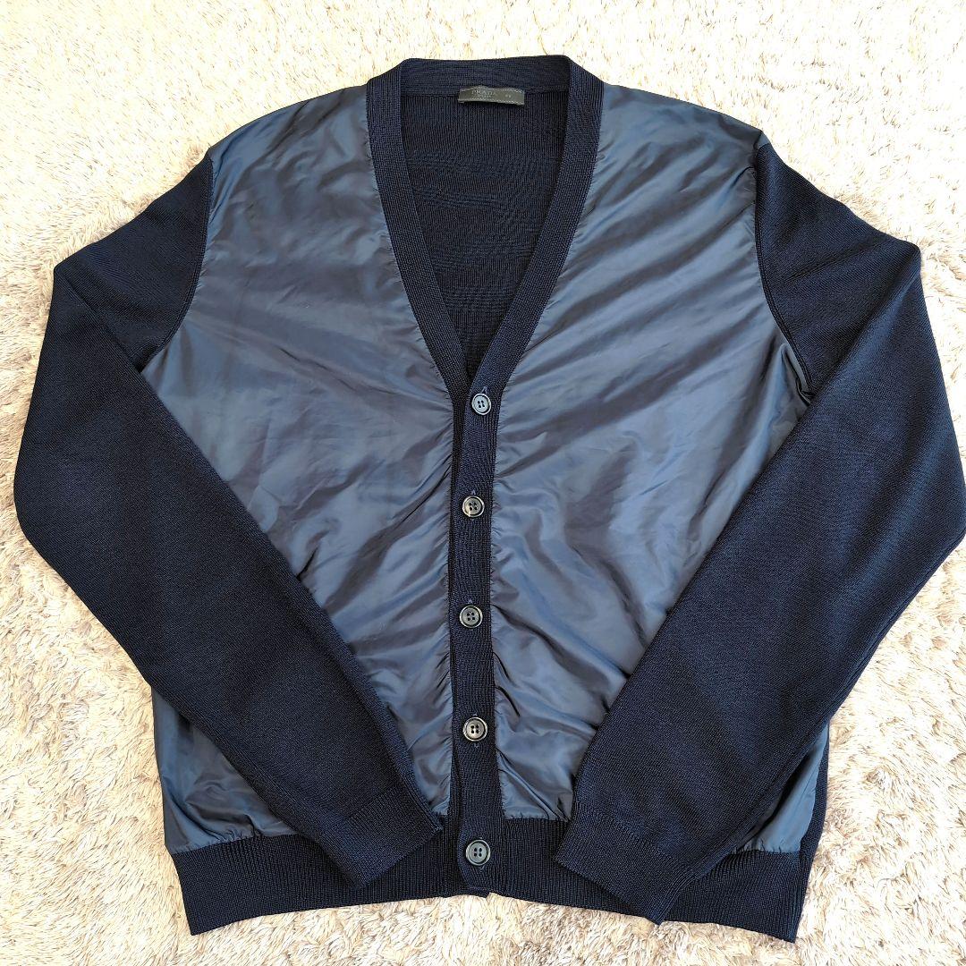 ✨極美品 PRADA プラダ ネイビー カーディガン 48 M〜Lサイズ 未使用