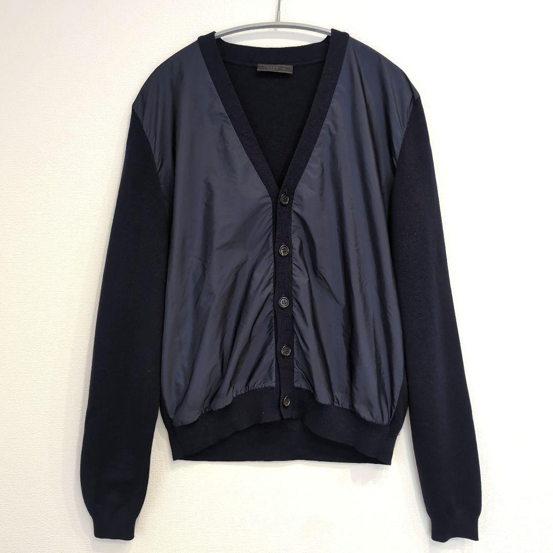 ✨極美品 PRADA プラダ ネイビー カーディガン 48 M〜Lサイズ 未使用