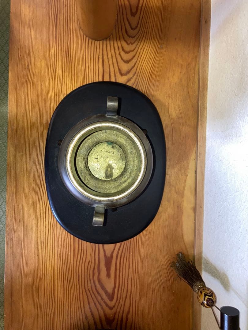 金属製 花器 鳥と花の彫刻