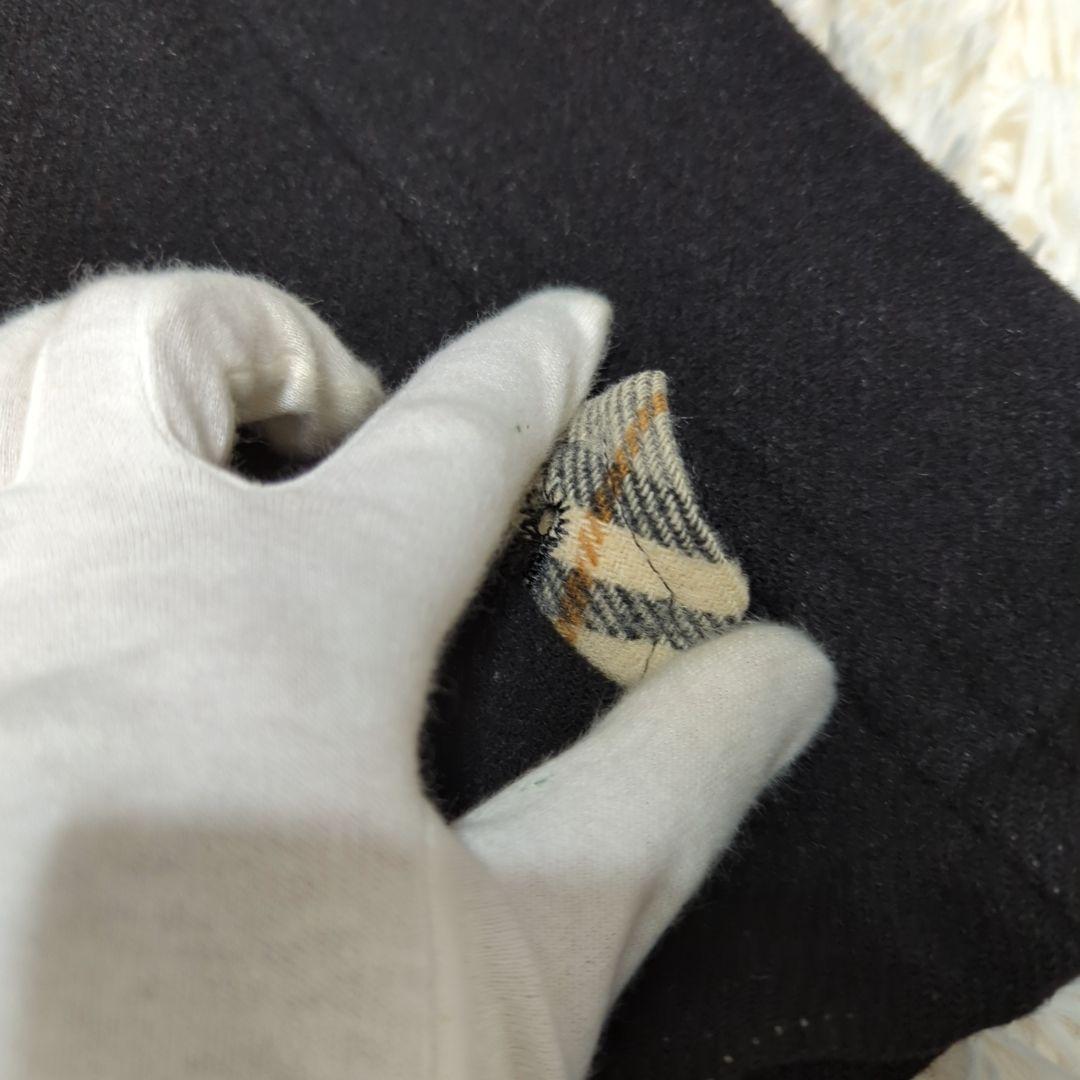 バーバリーブルーレーベル　ダッフルコート　ノバチェック　ファー　ウール