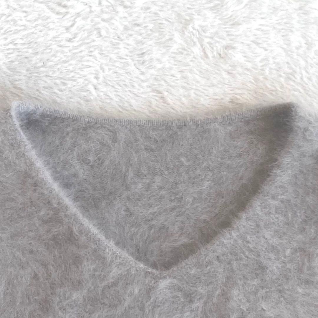 極美品✨jinesフォックス カシミヤ シャギー ニット 38 グレージュ