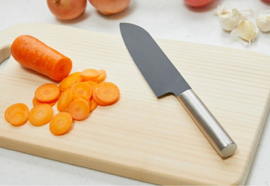 平野レミ監修 三徳包丁 黒い刃 ステンレスハンドル