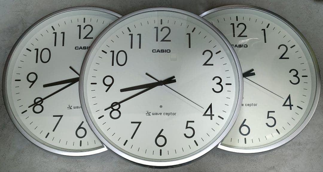 CASIO 掛時計 WAVE CEPTOR 3つセット アナログ電波時計
