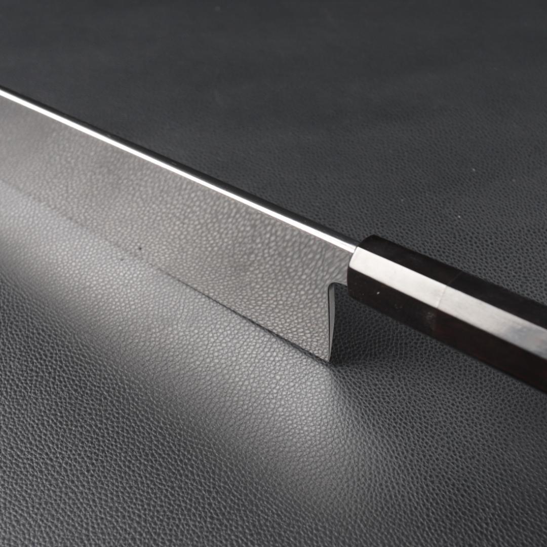 11055 鱧切り 骨切り包丁 尺一 鏡面仕上げ 刺身包丁 黒檀黒水牛角八角柄