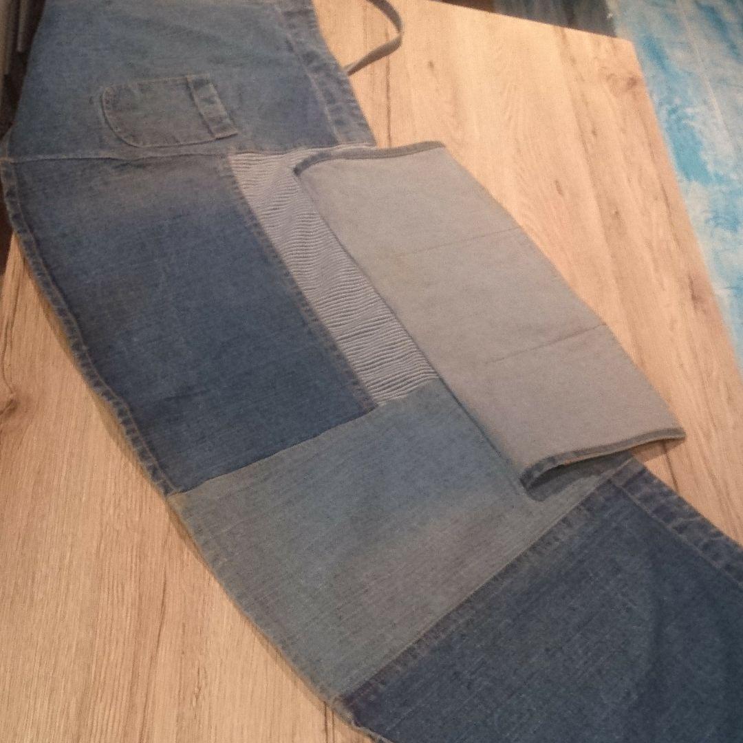バラ売り可能、6枚セット デニム パッチワーク サロン エプロン