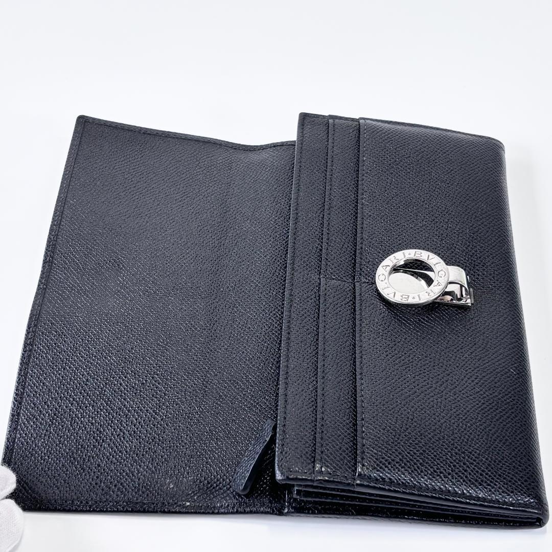 【美品】ブルガリ　ブルー　ビーゼロワン　財布　長財布　ブランド　シルバー金具