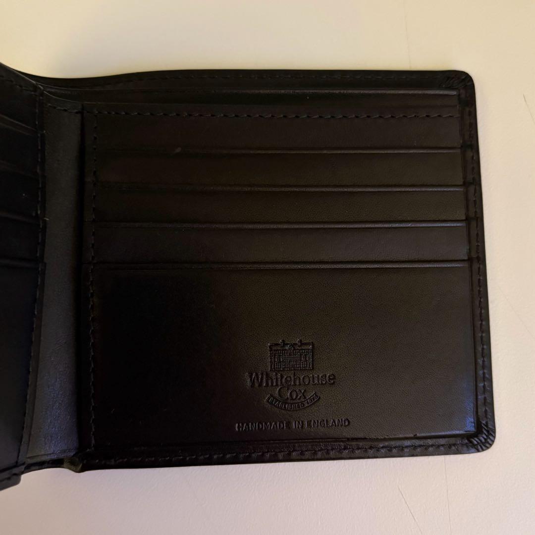 【廃盤品】Whitehouse Cox 二つ折り財布 黒 サドルレザー