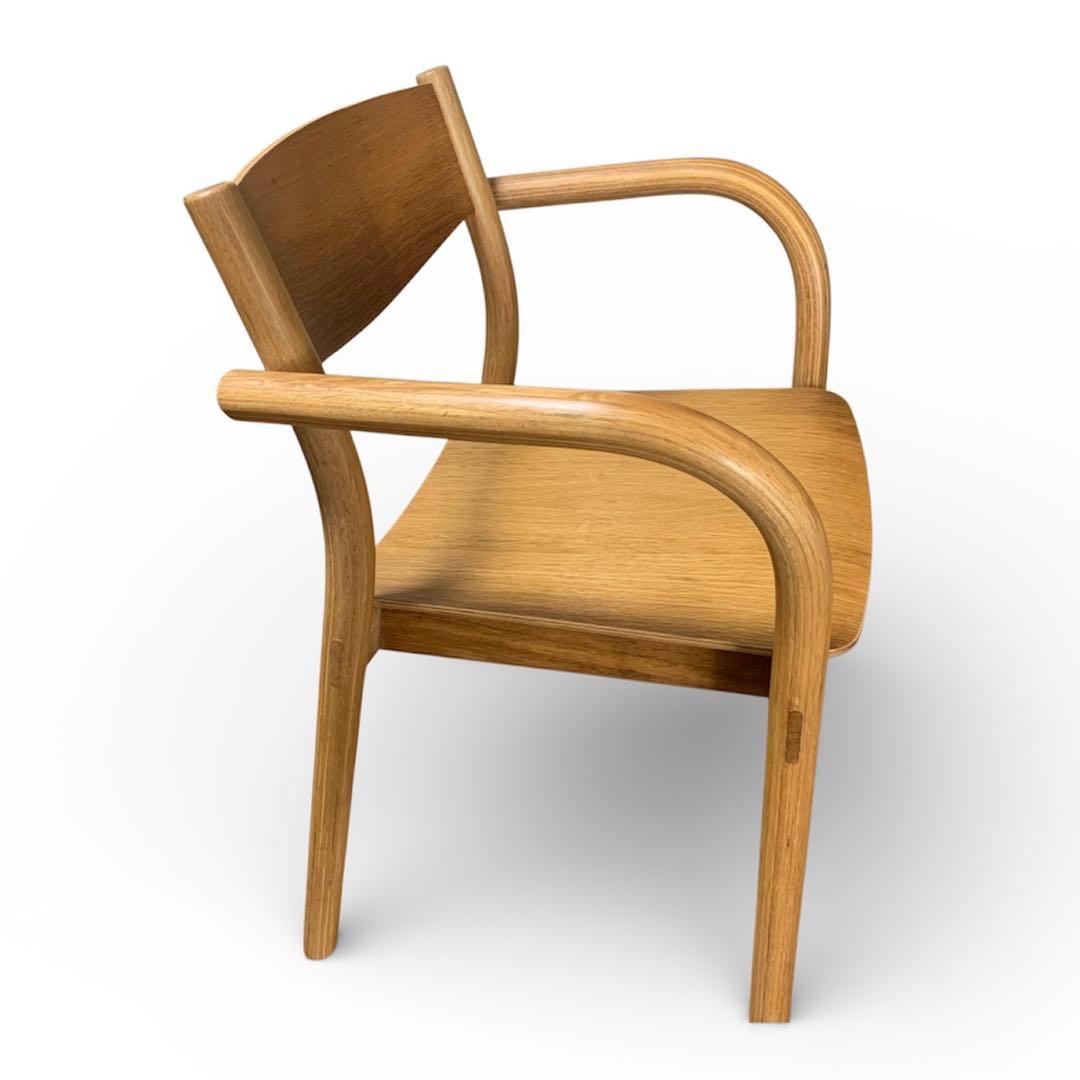 【美品】無印良品 オーク材ダイニングアームチェア