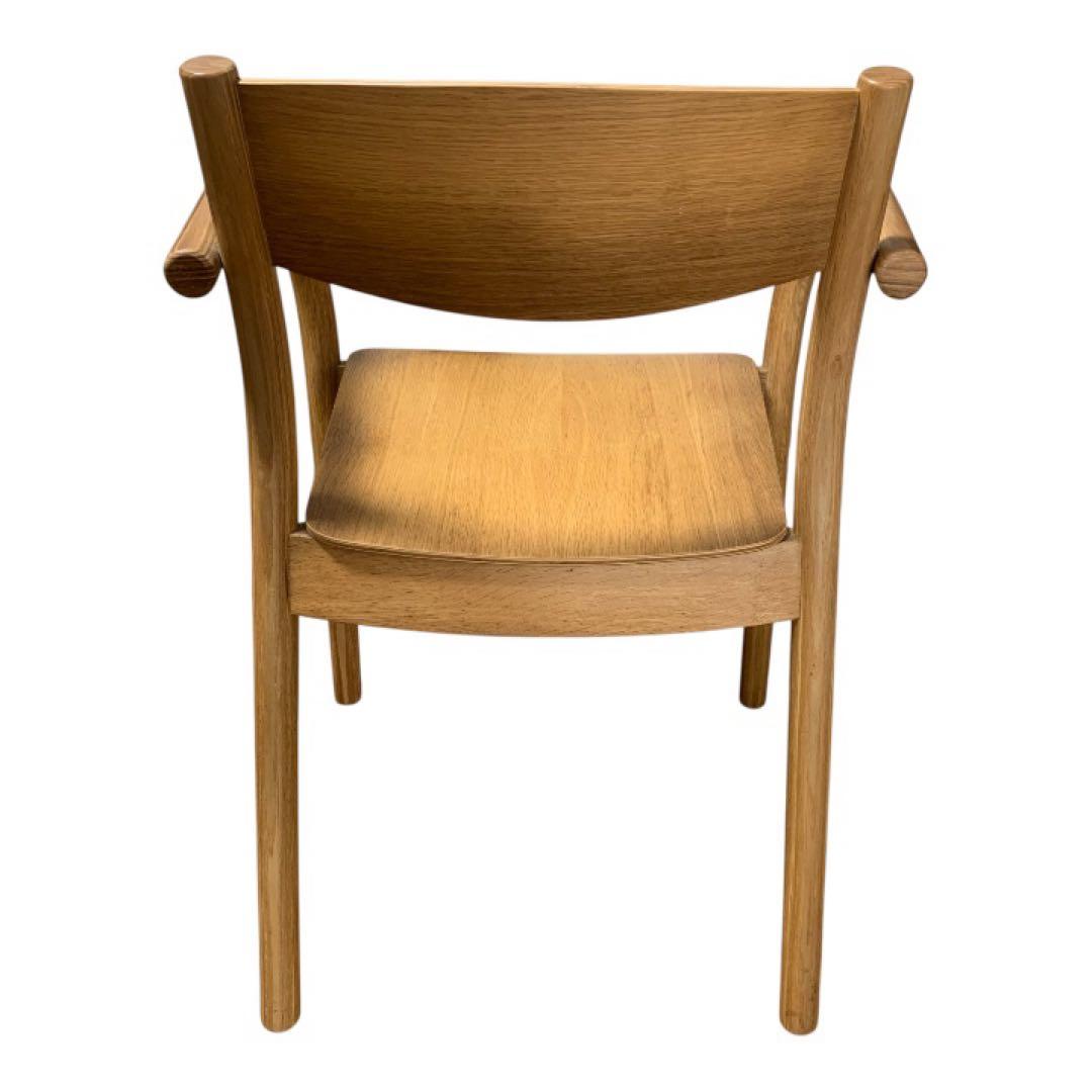 【美品】無印良品 オーク材ダイニングアームチェア