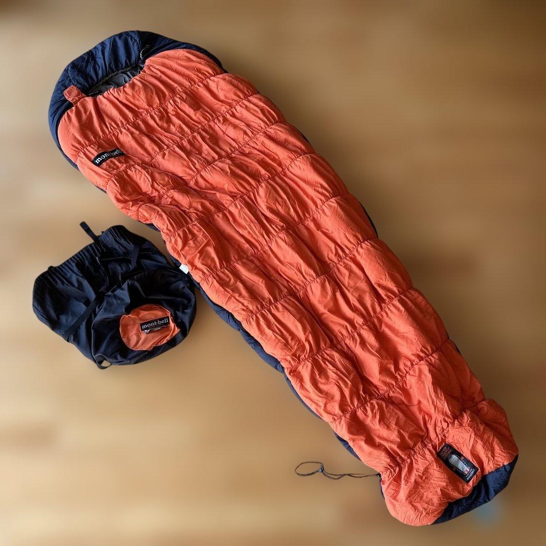 モンベル　バローバッグ　＃1 寝袋　右ジッパー　オレンジ