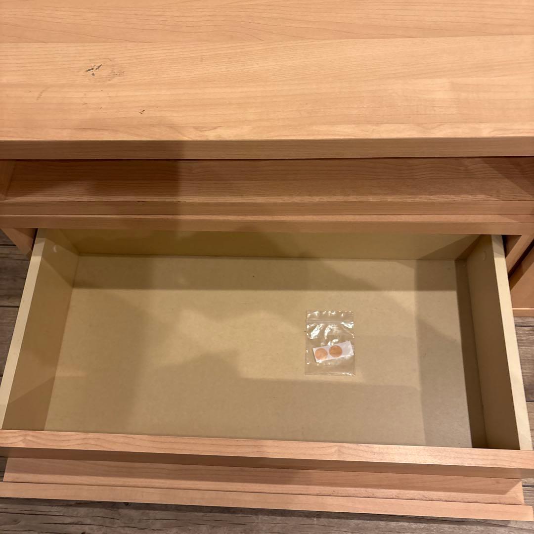 ナチュラルウッド テレビ台 引き出し2つ