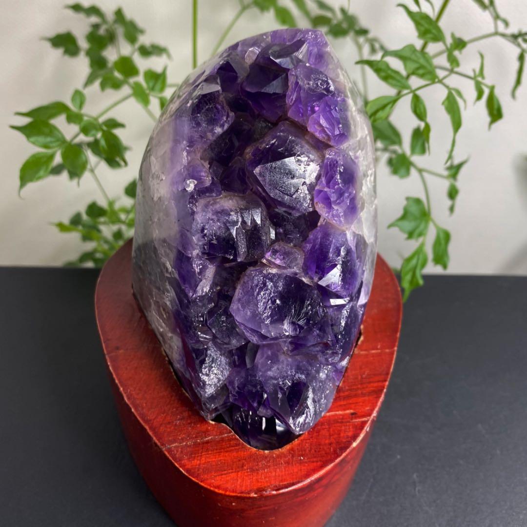 絶品☆濃紫の煌めき キラキラ☆アメジストクラスター　パワーストーンA630