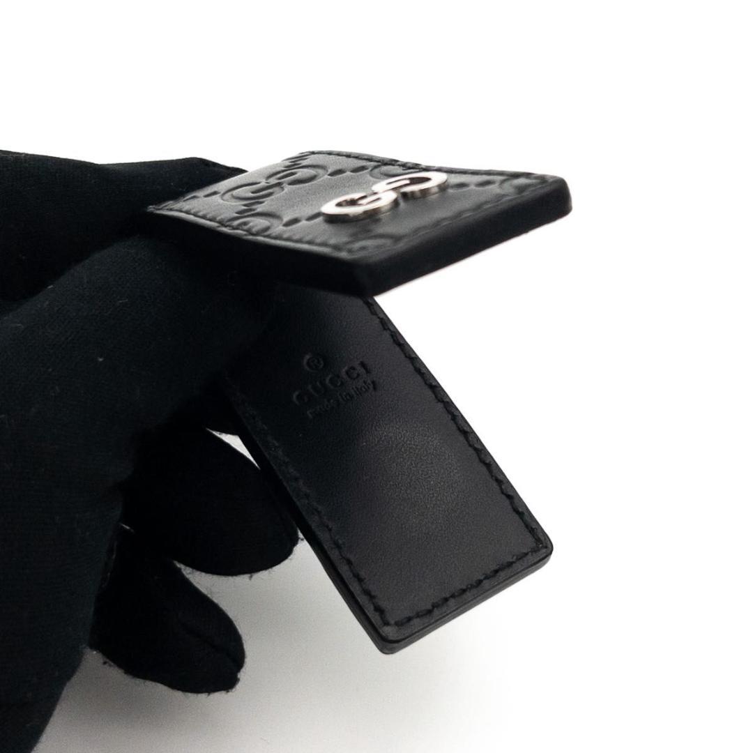 【超極美品】GUCCI マネークリップ　GGドリアン　レザー　黒