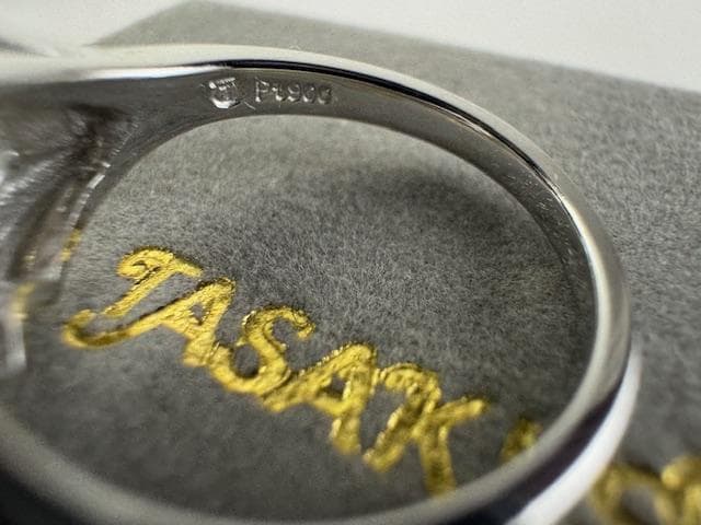 TASAKI 田崎真珠 Pt900 パールリング 約9mm ダイヤ0.20ct