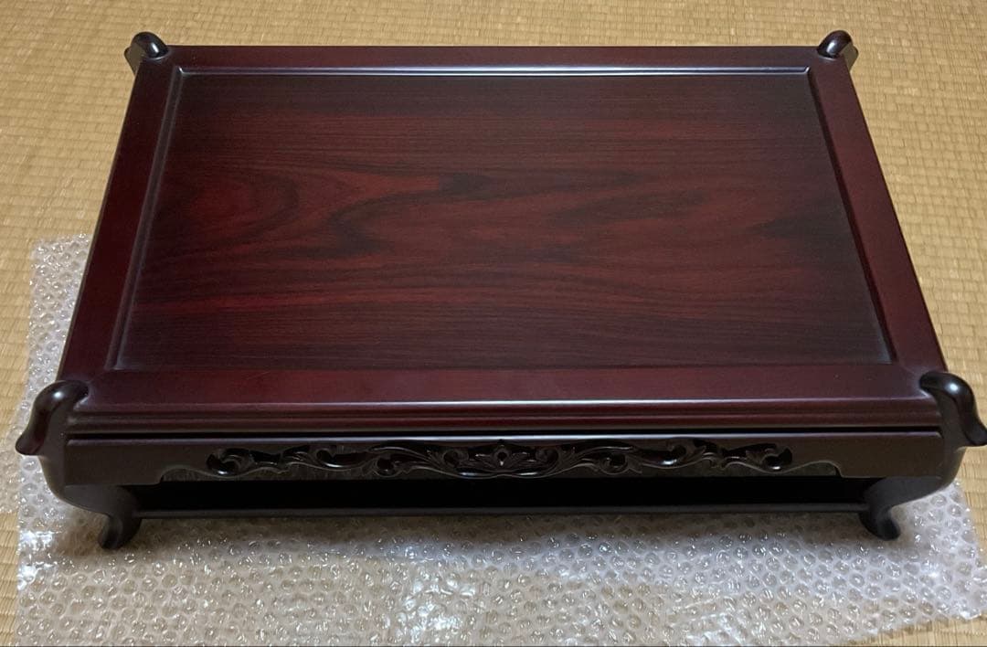 ⭐️がんも様 御専用⭐️【美品】和机 飾り台 唐木透かし彫り 着せ替えシェード