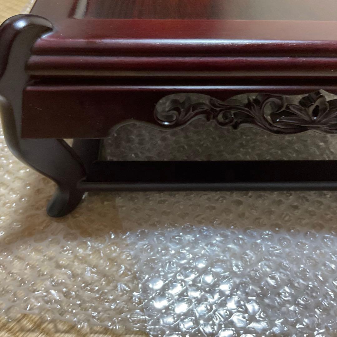 ⭐️がんも様 御専用⭐️【美品】和机 飾り台 唐木透かし彫り 着せ替えシェード
