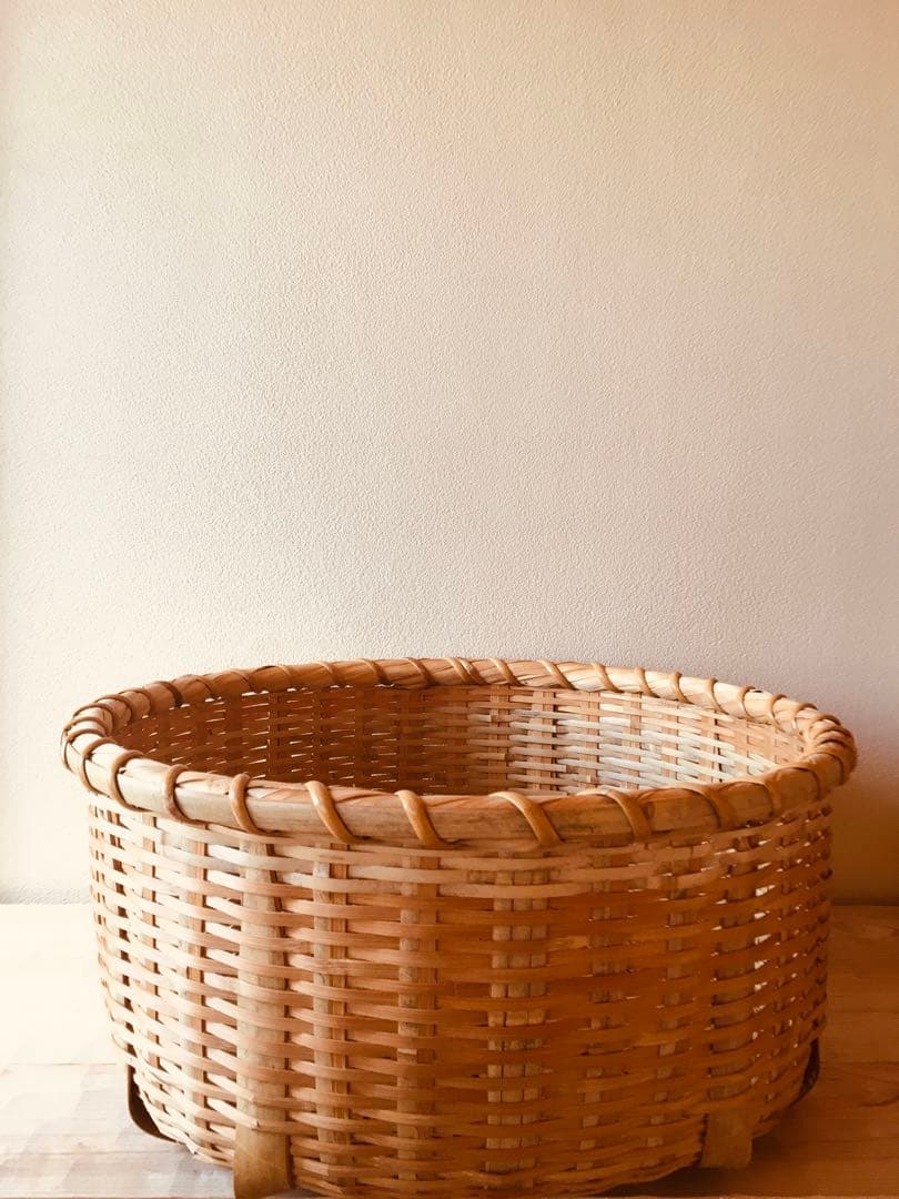 竹 大きな収納かご ①
