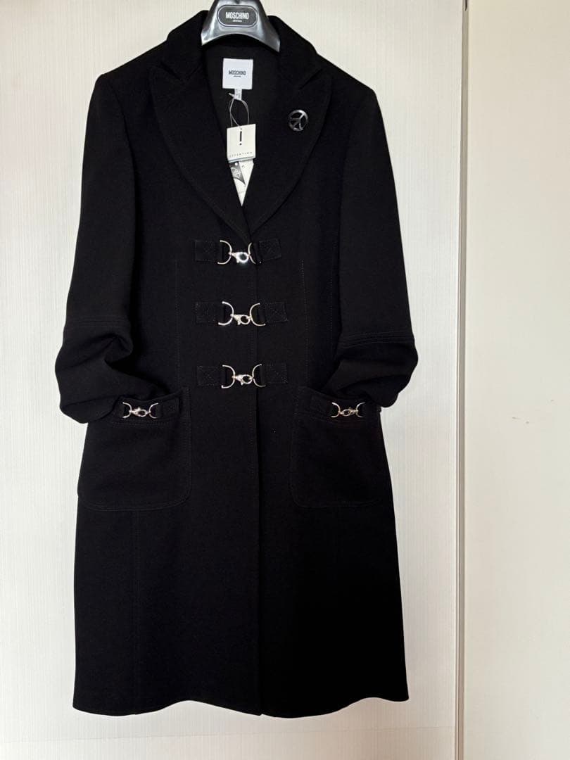 【新品未使用】MOSCHINO JEANSブラック ロングコート