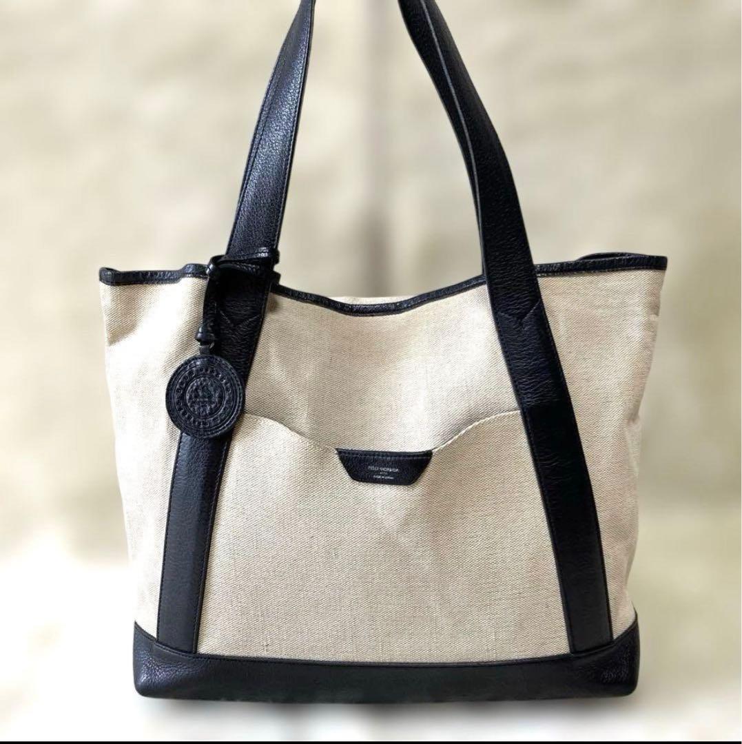 PELLE MORBIDA　ペッレモルビダ　トートバッグ　キャンバス　A４可能