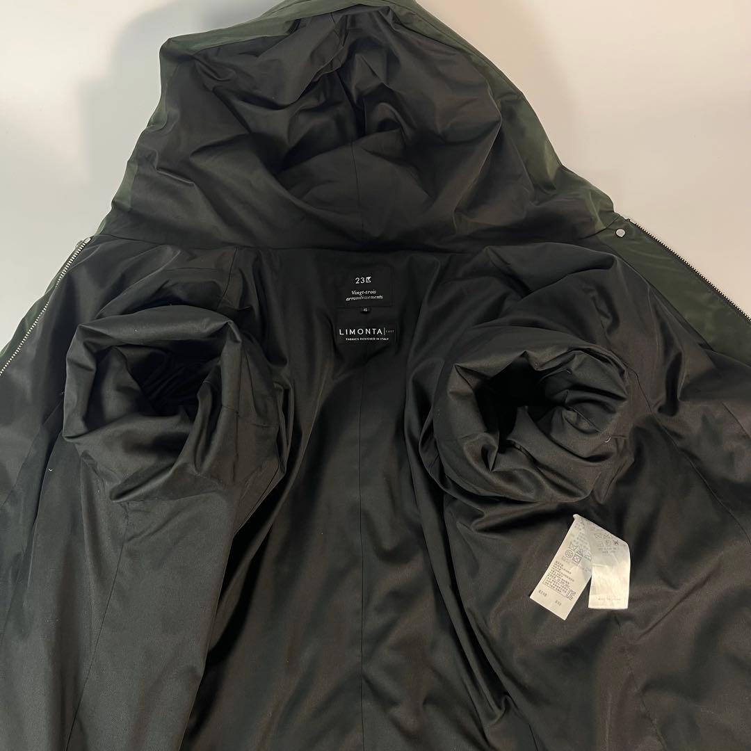 46 大きめ　23区　ロングダウンコート　フード付き　ADS LIMONTA
