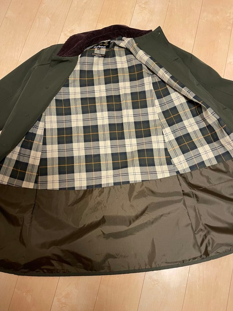 近年未使用級 Barbour シングルブレステッドコート　ロングコート