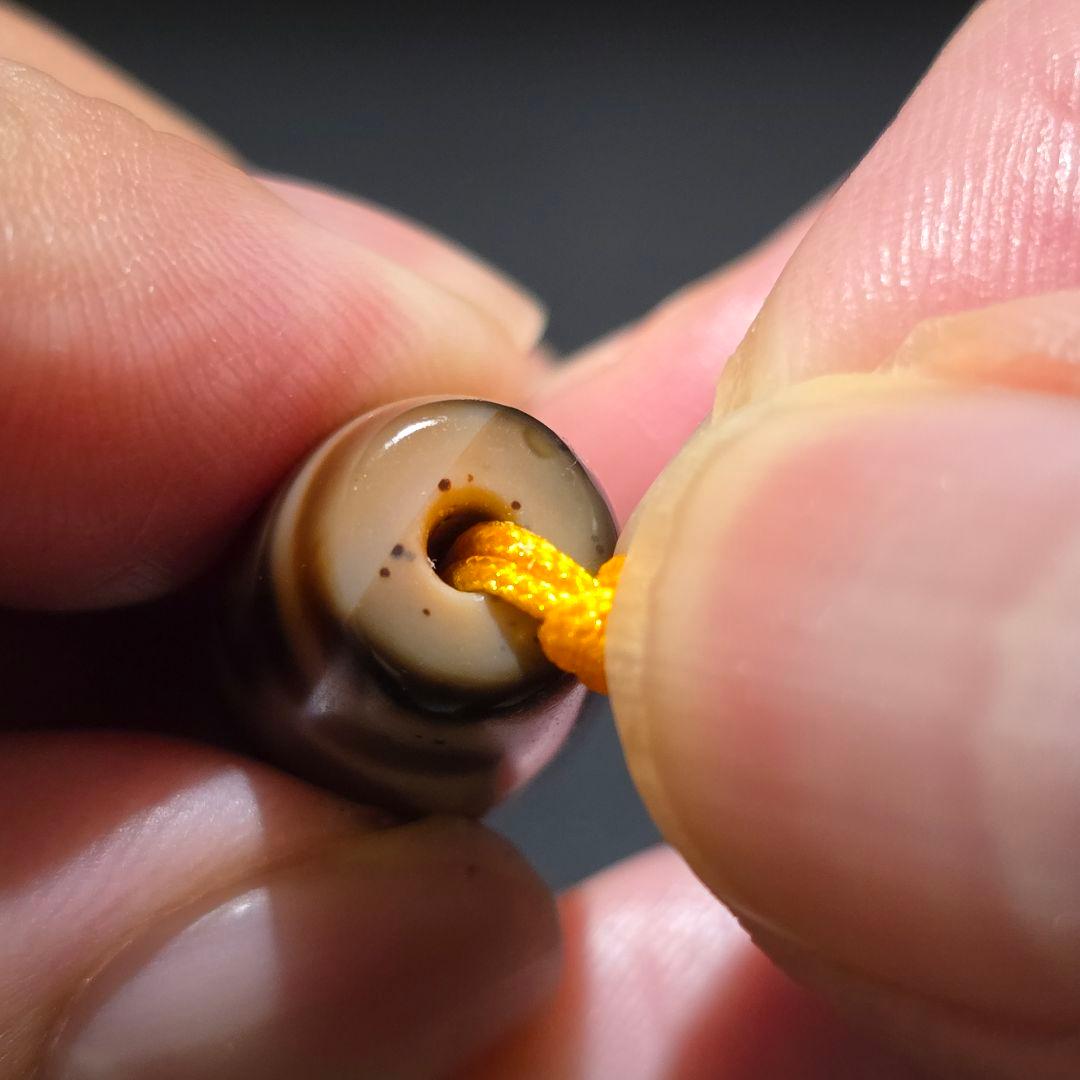 19 老礦天珠　六眼天珠　朱砂　天珠　天然石　御守り　ブレスレット　ネックレス