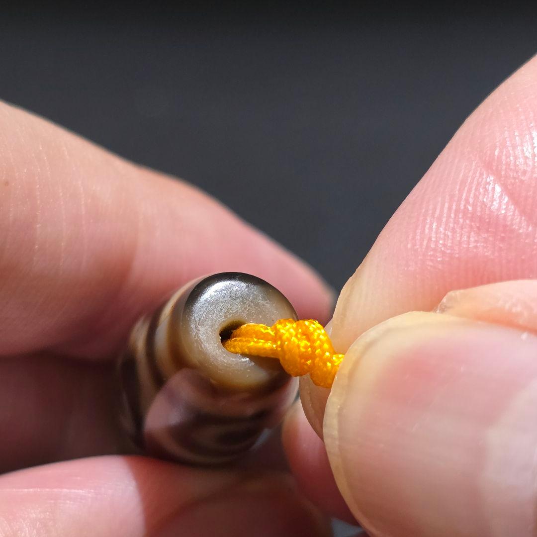 19 老礦天珠　六眼天珠　朱砂　天珠　天然石　御守り　ブレスレット　ネックレス