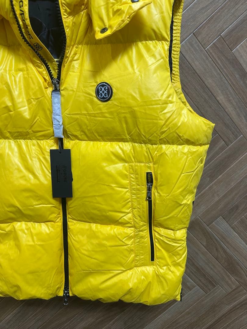 新作G/FORE韓国ジーフォア　メンズダウンベスト　イエローsizeL