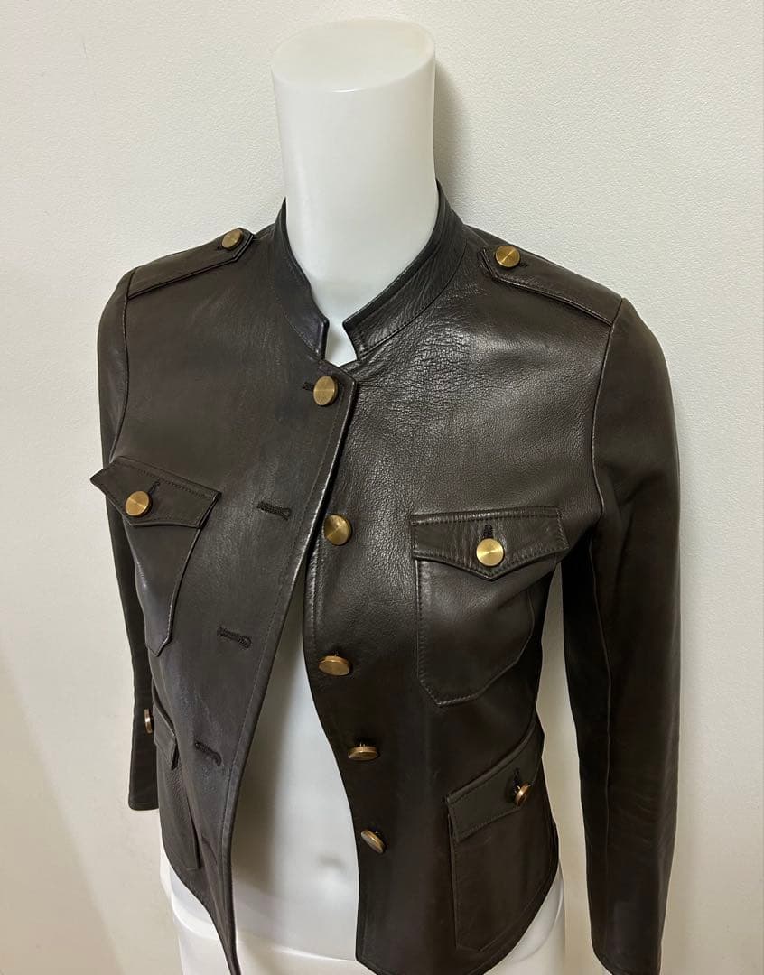 GUCCI ヴィンテージ ショートスリーブ レザージャケット トムフォード期