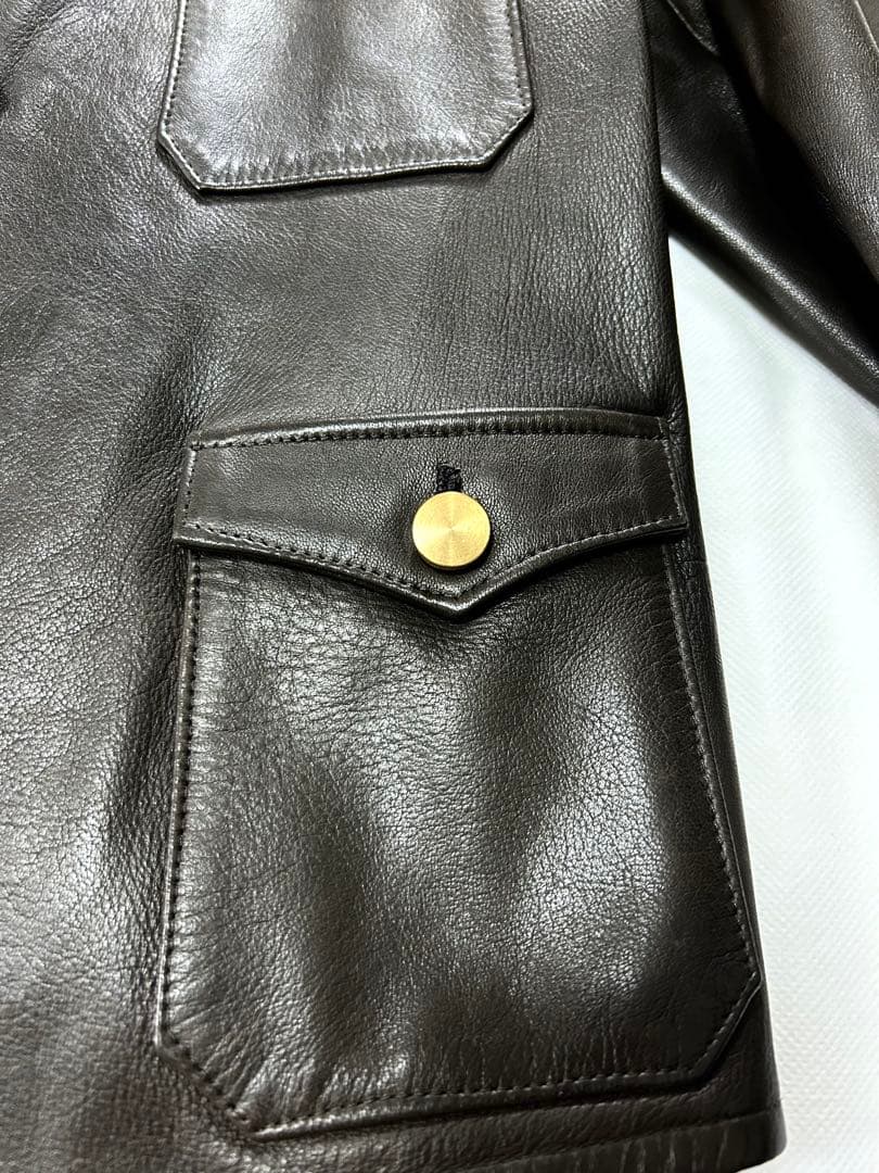 GUCCI ヴィンテージ ショートスリーブ レザージャケット トムフォード期