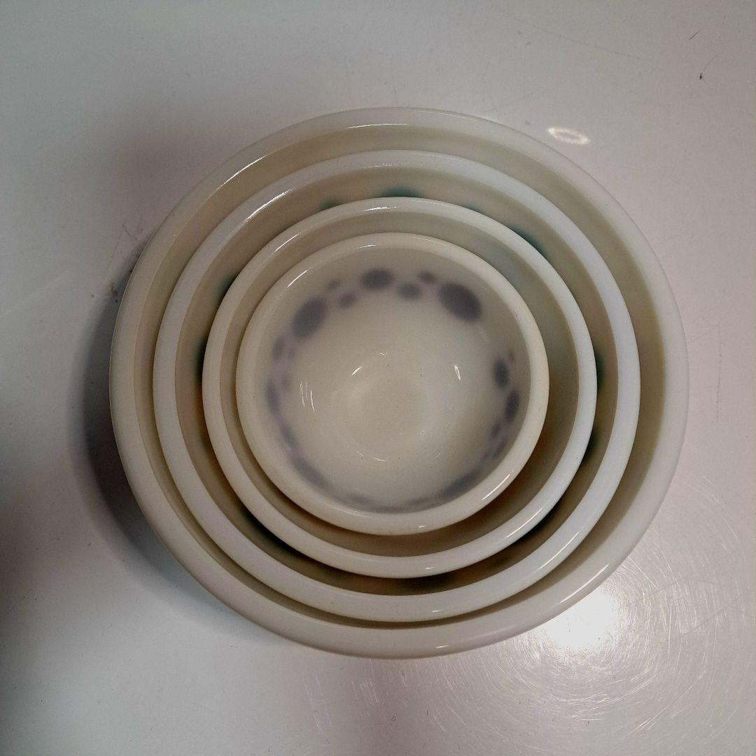 ヘーゼルアトラス　ミキシングボウル　ポルカドット　4Pセット　ヴィンテージ