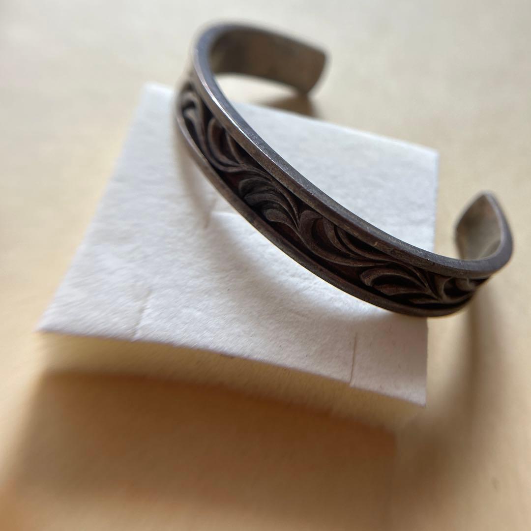 シルバーデザインバングル　インディアンジュエリー　UC刻印　925