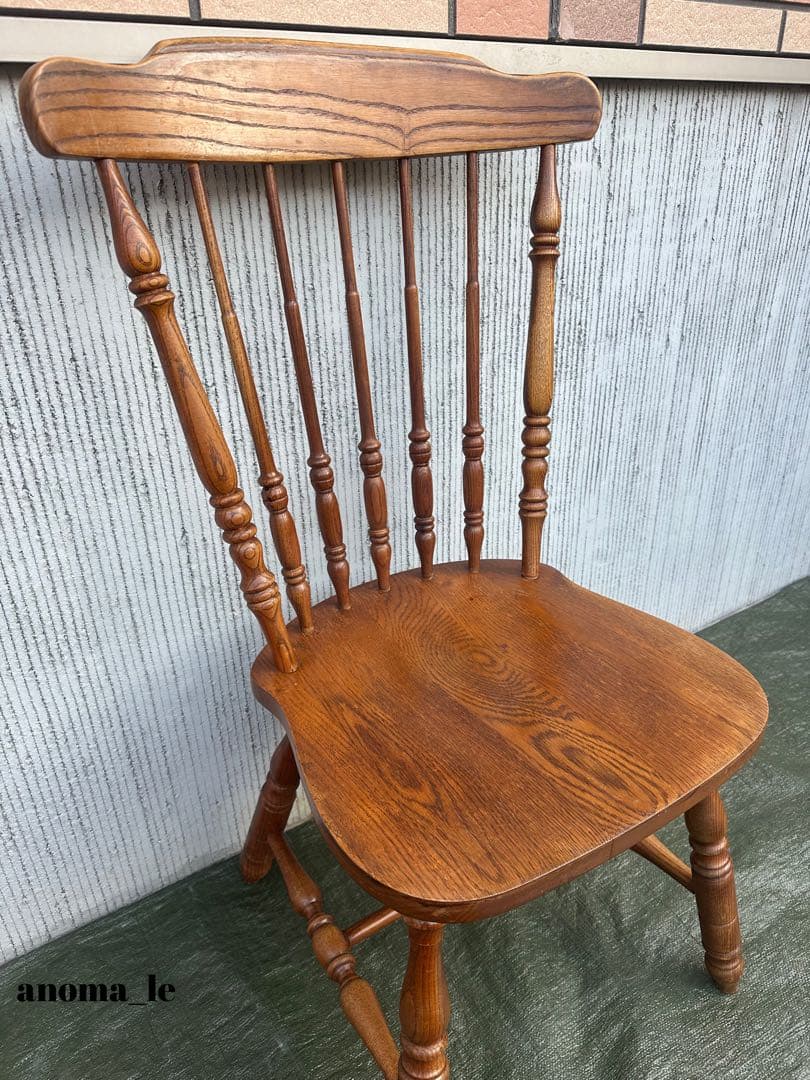 1008【ダイニングチェア】　米国　木製　ウィンザーチェア　スティックバック