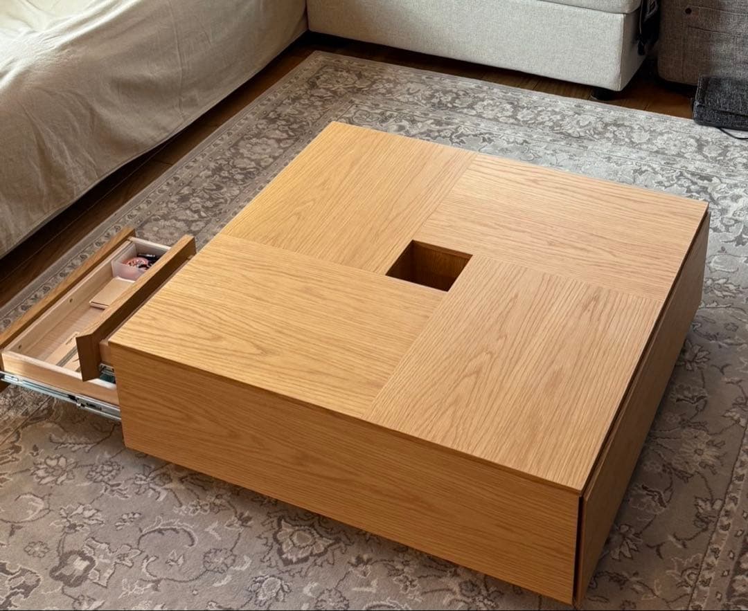 関家具 アトリⅡ センターテーブル 幅80cm 引出付