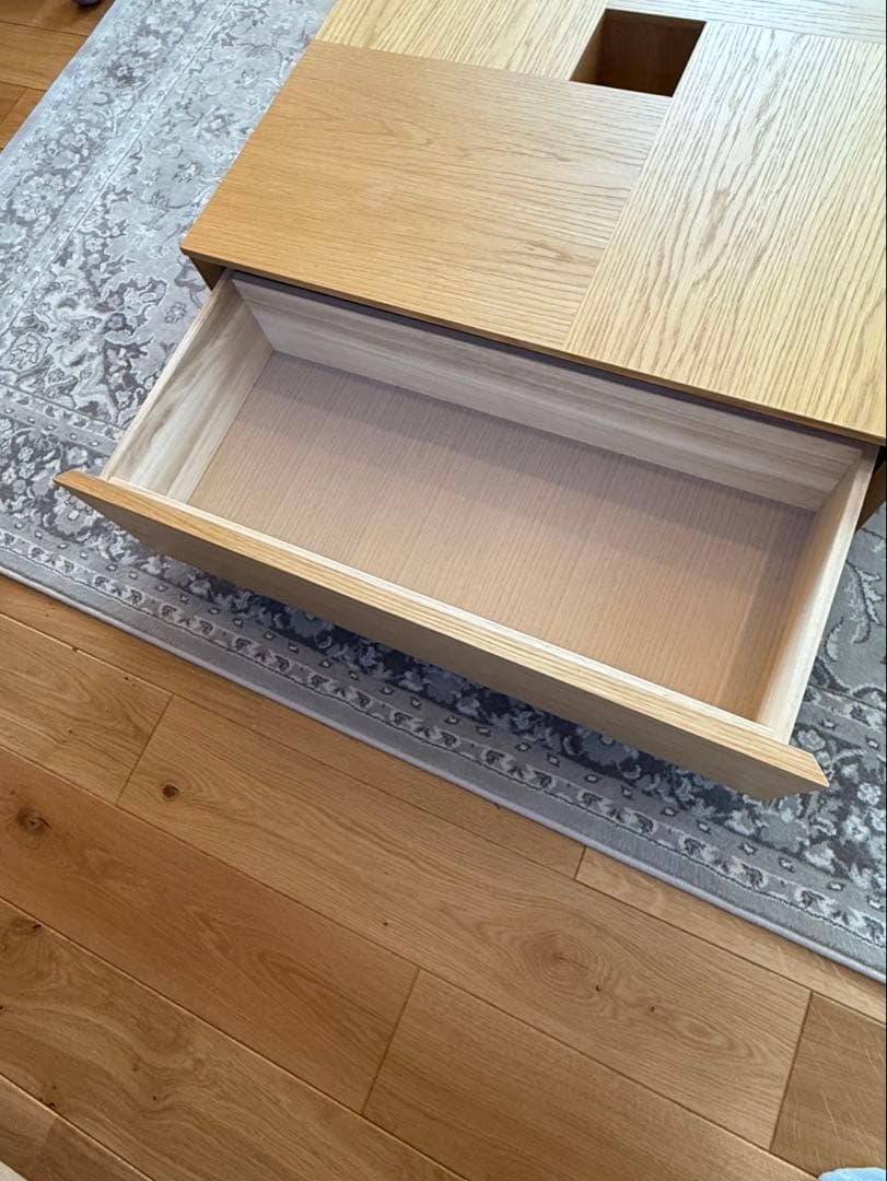 関家具 アトリⅡ センターテーブル 幅80cm 引出付