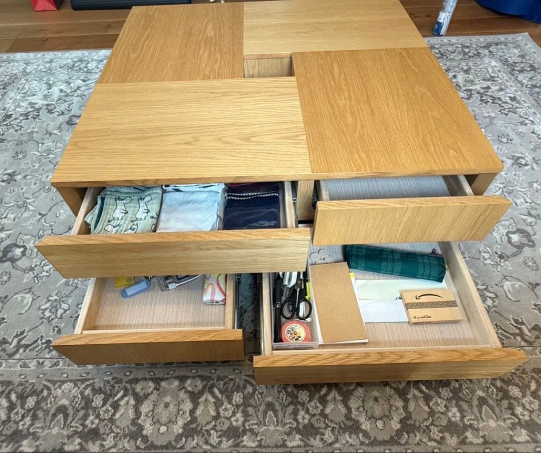 関家具 アトリⅡ センターテーブル 幅80cm 引出付