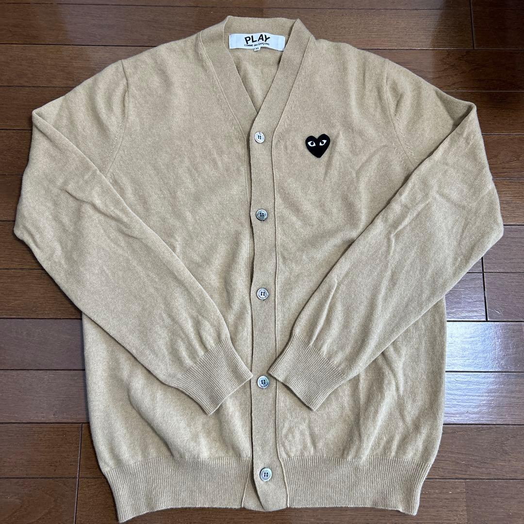 PLAY COMME des GARÇONS ベージュカーディガン XL