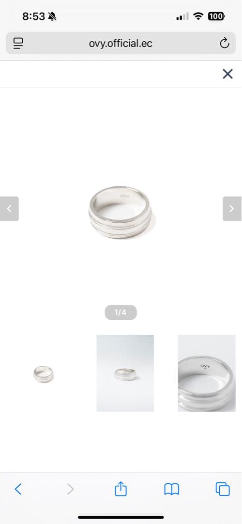 s*t様 OVY Two Grooves Ring 12号 新品未使用