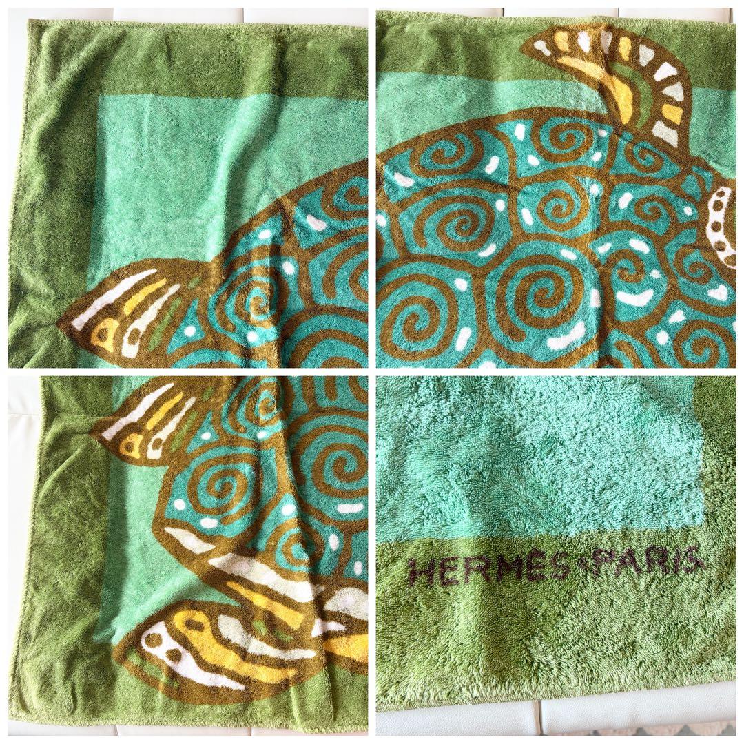 HERMES エルメス　ビーチタオル　バスタオル　アニマル　かめ　亀