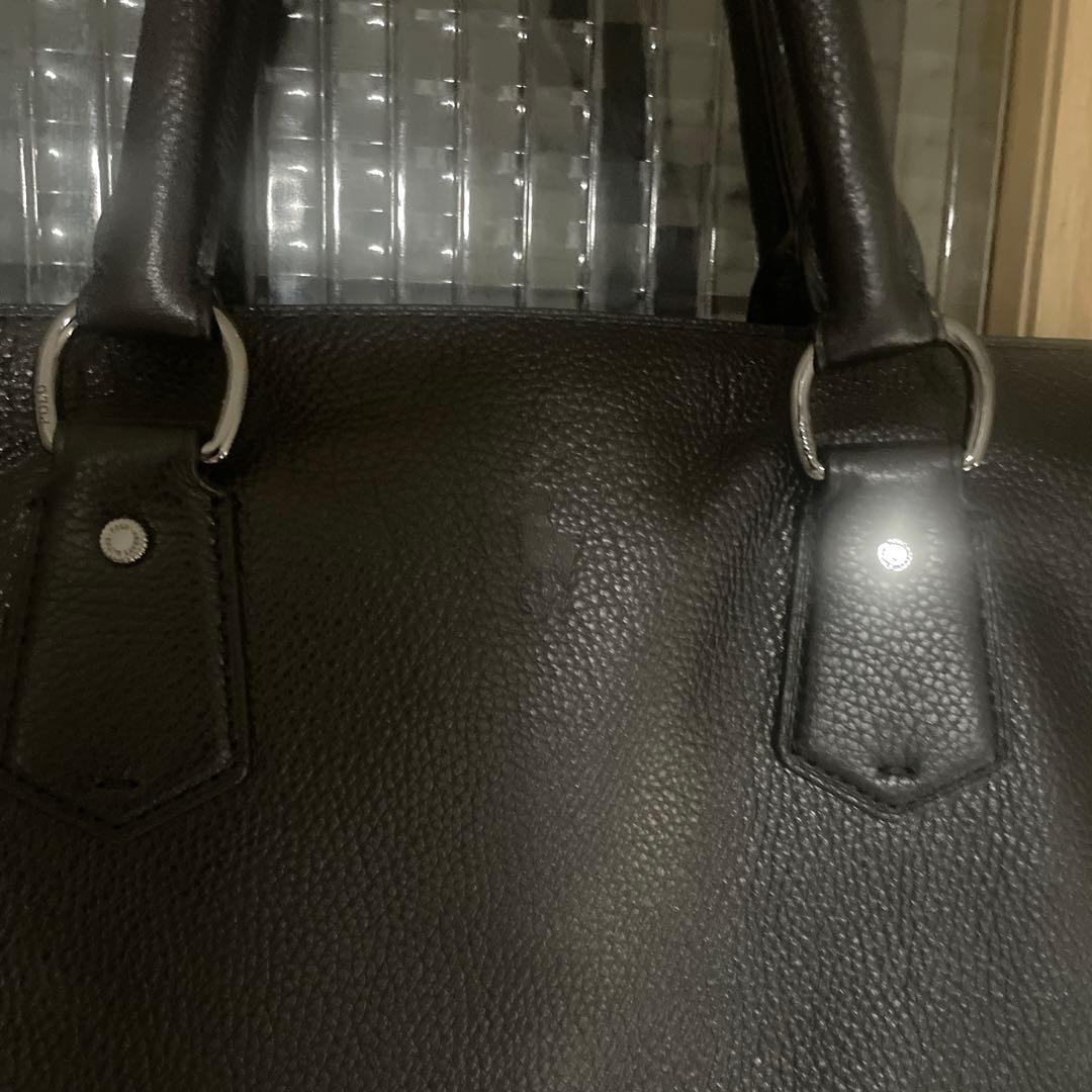 坂*馬様 POLO RALPH LAUREN 黒 レザートートバッグ