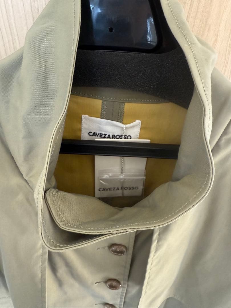 カベサロッソ caveza rosso バイカラースタンドカラーコート